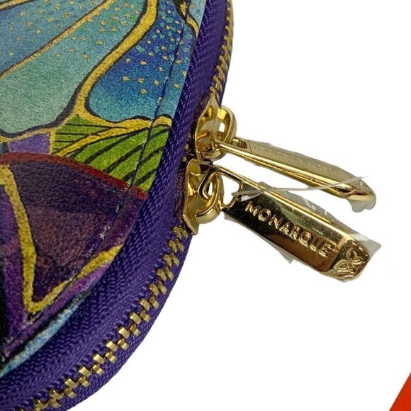 Monarque Signature Series Laurel Burch Blooming Florals Slim Crossbody Bag Purse - Picture 7 of 11